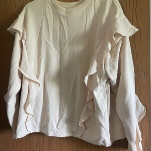 A New Day Cream Ruffle Sleeve Blouse